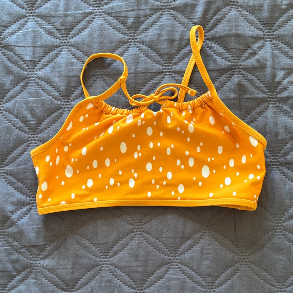 Cat & Jack Orange Polka Dot Bikini Top